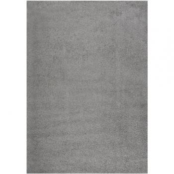 Tappeto Shaggy Grigio a Pelo Alto 140x200 cm