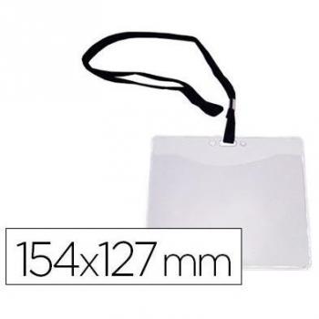Identificador con cordón azul plano 156 mm x 127 mm