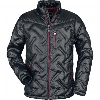 Men's Between-Seasons Jacket in Black with Special Embossing by RED by EMP