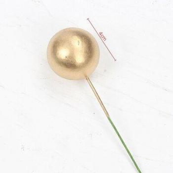5 Pcs Gold Ball Party Cake Toppers