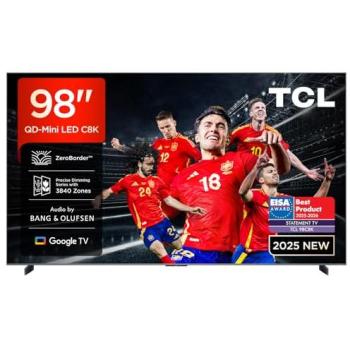 TCL 98C8K – Télévision 98” QLED Mini‑LED, résolution 4K UHD