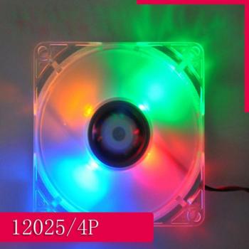 Lüfter 120mm für PC, Quad LED Licht, leise, einfach zu installieren