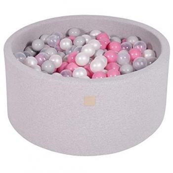 MeowBaby Bolas de Piscina 300 Unidades Gris Claro 90x40cm
