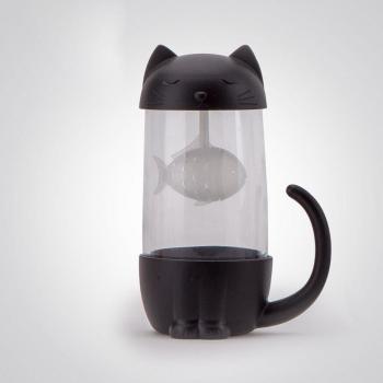 Vaso Vidrio Con Filtro de Pescado Doméstico
