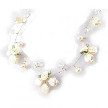 Collar Artesanal 'Eve' en Crema Dorada