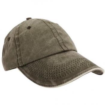 Gewassen baseballpetten uit fijne katoenen lijn met sandwich peak (aantal: 2)