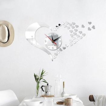 Reloj de pared silencioso con pegatinas acrílicas