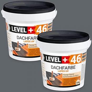 Level+ Dachfarbe Super Flex UV Steingrau 3 kg RM46 (alternative Schreibweise)
