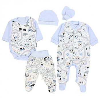 TupTam Baby Jungen Set 5 tlg grau/hellblau