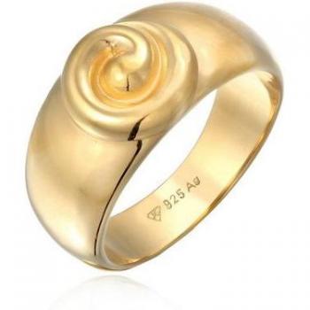 Elli Spiral Ring – 925 Sterling Silver, Goldplattierung