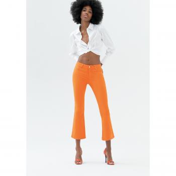Jeans Bella flare cropped in sofisticato denim stretch