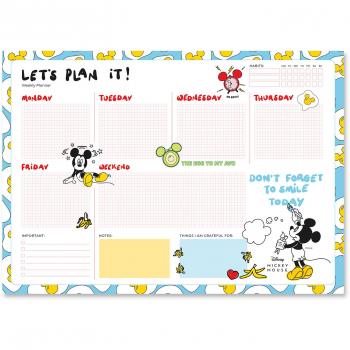 Disney A3 Scheurkalender Mickey Mouse 54 pagina's Blauw/Wit