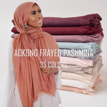 10 châles tête en viscose cachemire pour musulmanes