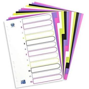 ELBA Lot de 4 Intercalaires Polypro 3/10 eme MY COLOUR 12