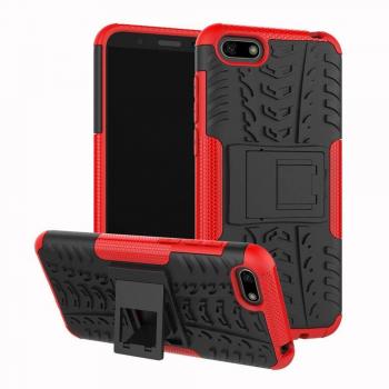 Huawei 7S Shock Resistant Lapinette Rugged Case – White/Red Combo