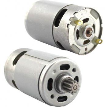 Motor de 9/12 Dientes, RS550, Eje 3mm para Herramientas Inalámbricas, 12-18V a 21-25V