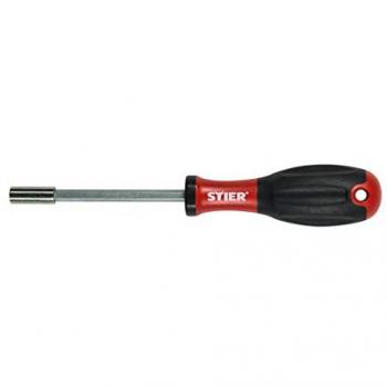 STIER Bithandhalter mit 3K-Griff und Dauermagnet, 1/4 Sechskant