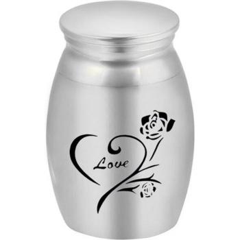 Gold/Black Royal Stainless Steel Memorial Urn for Pets