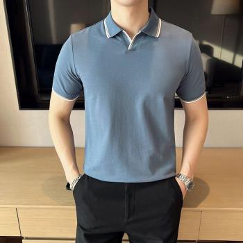 Polo de negocios de manga corta para hombre