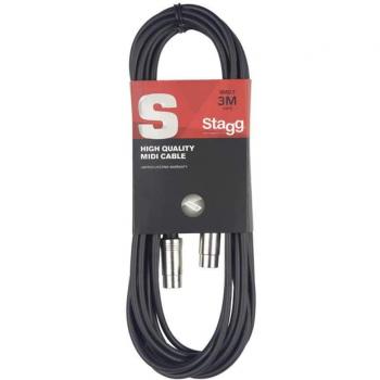 Stagg SMD3 : Câble MIDI DIN/DIN 180° – 3 m
