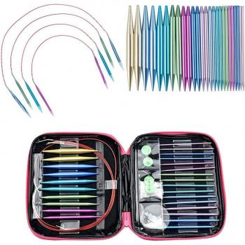 Kit de tricot aiguilles interchangeables en acier inoxydable Nonvor