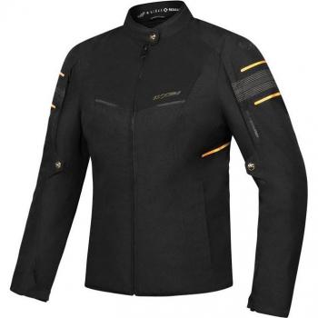 Blouson moto femme Ixon Wilana Veste textile imperméable à l’eau pour dames de moto Noir Or XS
