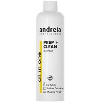 Andreia professional all in one prep + clean limpiador 250 ml, prepara y limpia las uñas