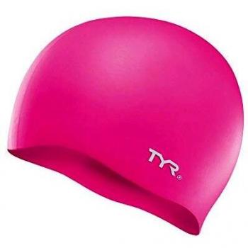 Gorro de natación TYR Silicon Cap color Fl Pink sin arrugas