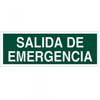Señal de salida de emergencia luminiscente 400x100