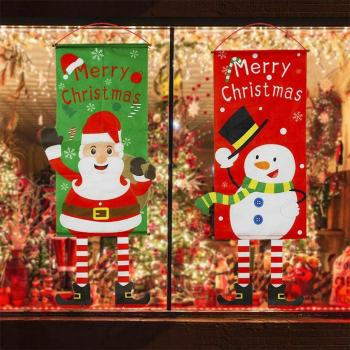 Cartel de bienvenida navideño para exterior