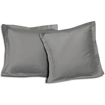LOVELY HOME Lot de 2 Taies d'Oreillers 100% coton 63x63 cm