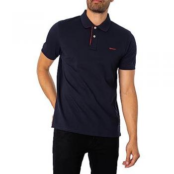 Polo de Piqué Gant para Hombre, Talla 5XL, Algodón, Manga Corta, Estilo Clásico