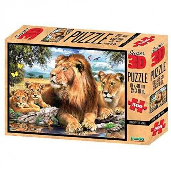 Puzzling Leoni al Lago 3D, National Geographic 500 pezzi
