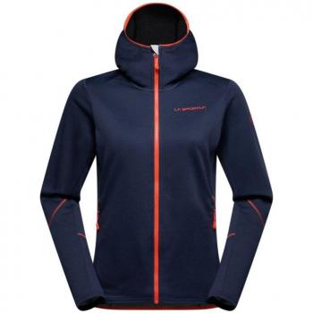 La Sportiva Cosmic – Felpa con cappuccio donna M, colore blu navy e rosso