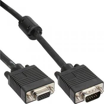 Rallonge S-VGA InLine, fiche/prise HD 15 broches, noire, 5 m