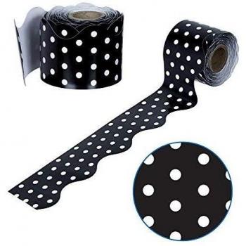 Carson-Dellosa Black and White Dots Classroom Border