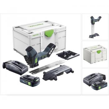 Festool Seghetto ISC 240 EB‑Basic 18 V: Set Completo con Batteria 3,0 Ah, Caricabatterie e Systainer