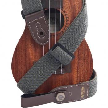 Kala Olive Green Herringbone Ukulele Strap