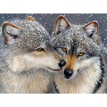 Kit Bricolage Loup en Diamant