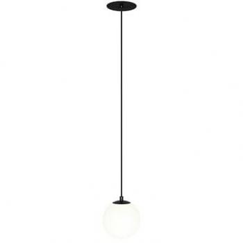 Lampadario Sospensione Moderna Luna LED 5W Alluminio Nero 4000K Neutro