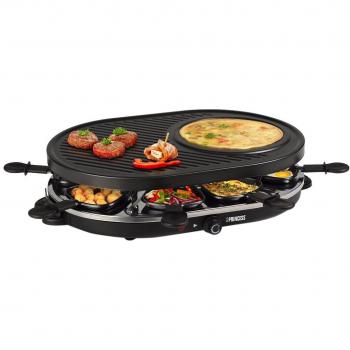 Princess Party Raclette avec 8 Ovale Grille Noir