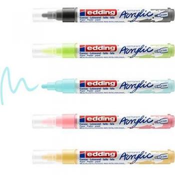 Pack de marqueurs acryliques 5 pastels 5100 Medium