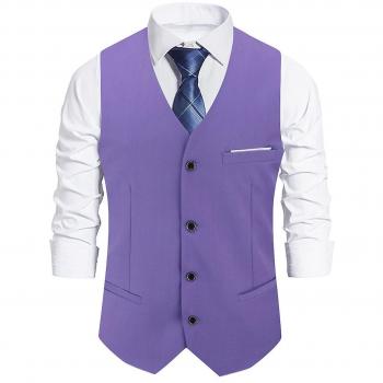 Chaleco de boda para hombre Allthemen Púrpura 3XL