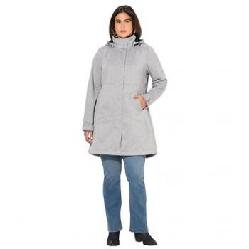 Ulla Popken Softshelljacke für große Größen in Grau