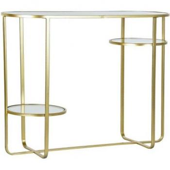 Console Métal Moderne avec Miroir Doré (102 x 36 x 79 cm)
