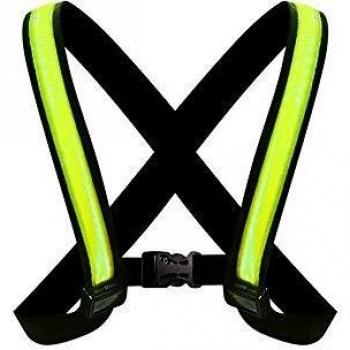 Unisex Neon Green LED Reflective Vest, Large/Extra Large