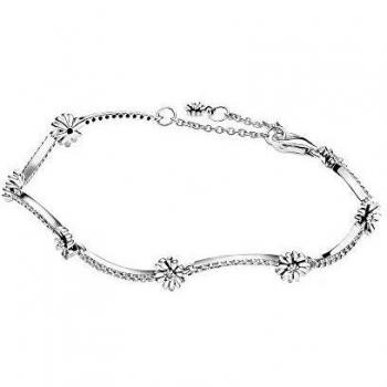 Pandora pulsera de mujer en plata con detalles de margarita