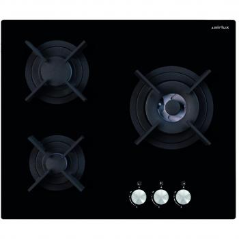 Airlux Table de cuisson gaz 60cm 3 feux 6150w noir