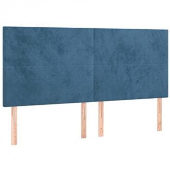 Testiera 4 pz Blu scuro 90x5x78/88 cm in Velluto cod mxl 97621