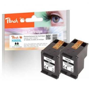Peach Double Pack têtes d'impression noires pour HP 303XL BK*2